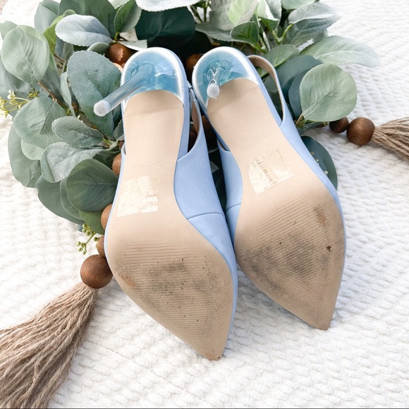 ALDO | Niky Baby Blue Slingback Heels Pumps - Picture 7 of 11